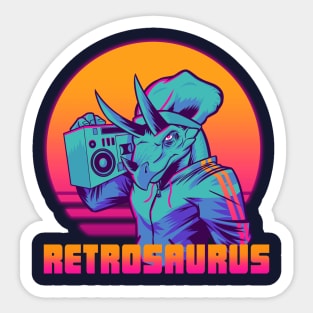 Retrosaurus - Tricera-Hop Sticker